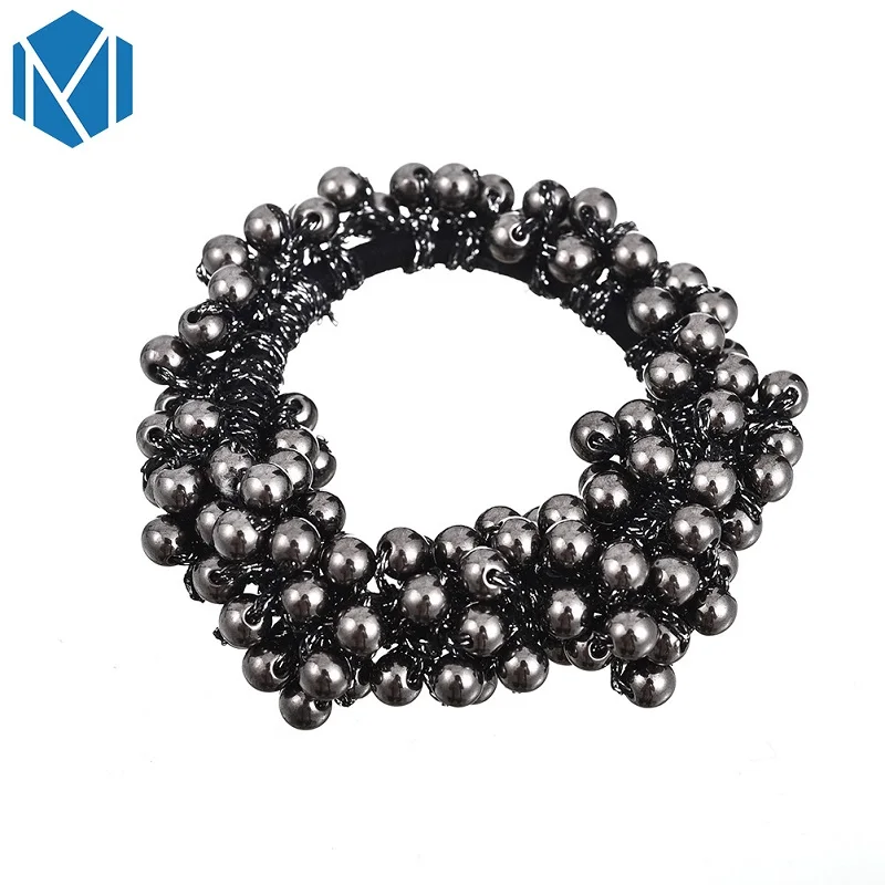 Ball head ring E1 Резинки для волос с жемчугом и бусинами, резинки для волос для женщин, резинки для волос, резинки для волос, резинки для конского хвоста, резиновые аксессуары для волос - Цвет: Ball head ring E1