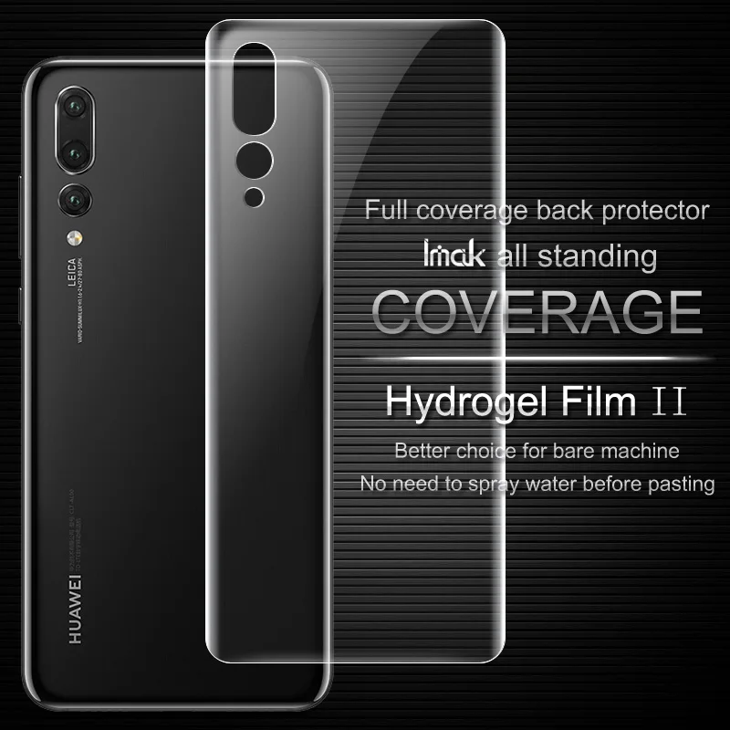 

Imak Anti Glare Hydrogel Film 2th Generation for HUAWEI P20 Pro Back Cover Protector for P20 Pro 3D Full Cover Protector Film