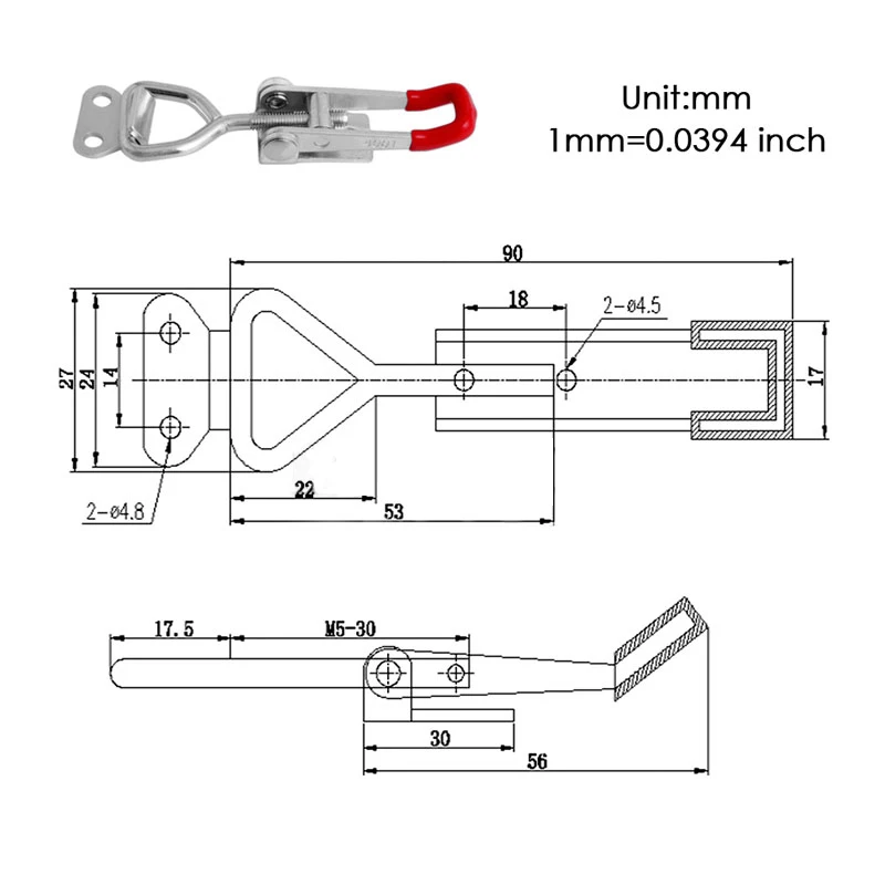 5 шт./компл. GH-4001 зажимное 100 кг/220Lbs Holding Ёмкость зажим Quick Release зажимы прочная металлическая конструкция защелки ручной инструмент