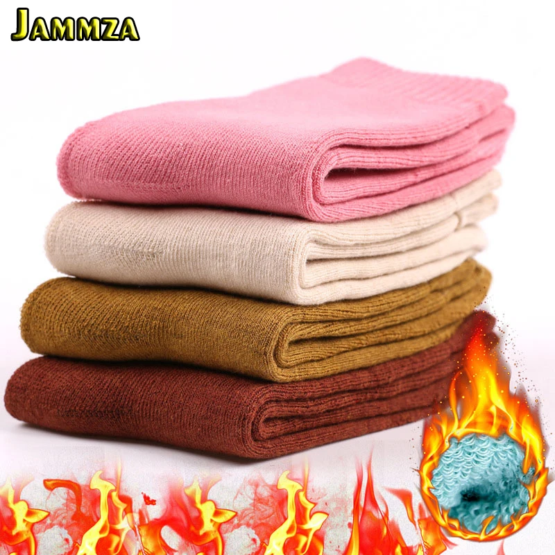 

New Winter Women Socks Keep Warm Solid Towel Cotton Candy Color Thick Socks Dress Wild Business Wool Girl Fashion Floor Socks