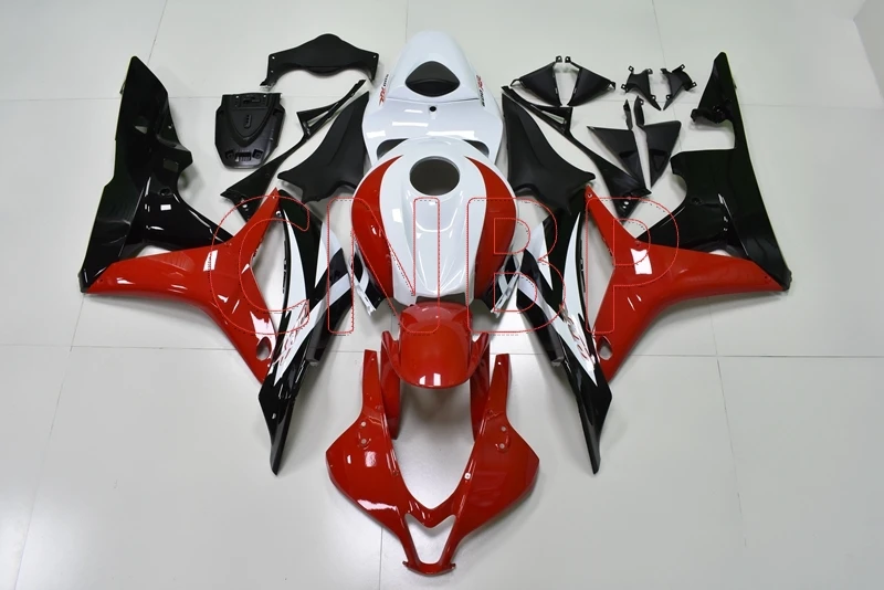 Обтекатель для мотоцикла CBR600 RR 2007 2008 красно белый цвет черные пластиковые