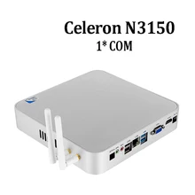 2017 Горячая Intel Безвентиляторный Мини-ПК Celeron N3150 Quad Core 1.6 ~ 2.08 ГГц Windows 10 Мини-ПК Компьютер HDMI Wi-Fi Dual LAN TV Box