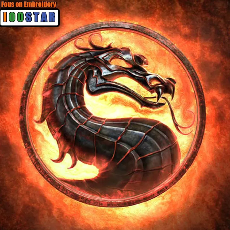 5D DIY Алмазная картина вышивка крестиком mmoral Kombat Dragon Изображение Полный