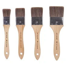 Высокое качество 3868 металлическая деревянная ручка наконечник Деревянная ручка бык ушей волосы акварельные акриловые цветные художественные кисти для рисования