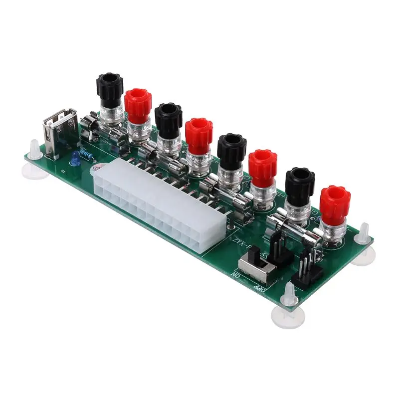 

ATX Benchtop Computer Power Supply Electric Circuit 24Pins Breakout Board Module DC Plug Connector USB 5V Port