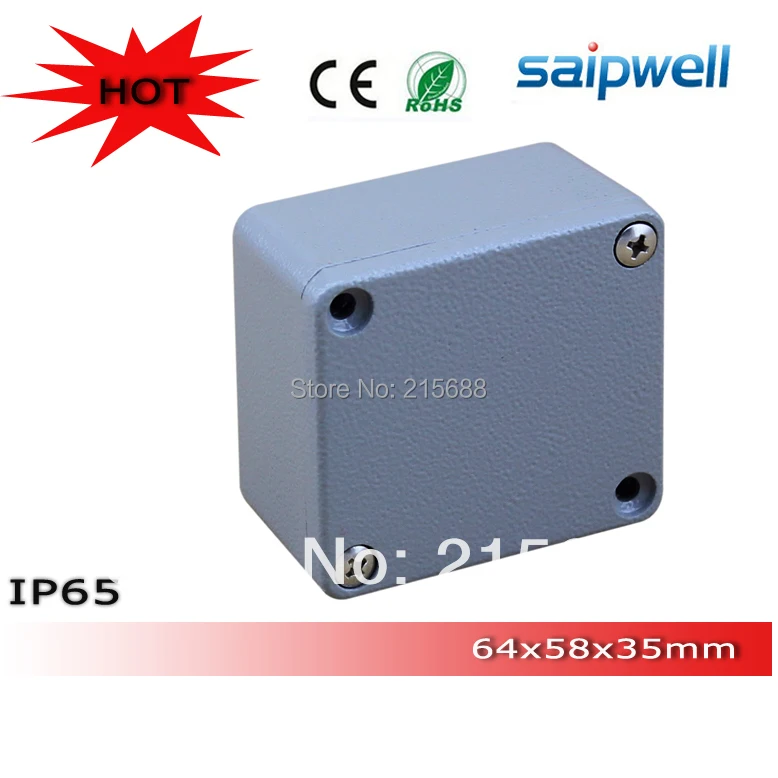 High quality IP65 aluminium electric box aluminum housing 64 58 35mm SP AG FA1 4pcs screws
