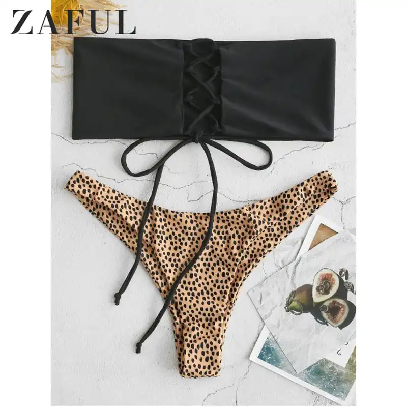 zaful polka dot bikini