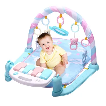 

Baby playmat Kids Fitness Rack Piano Keyboard with Cute Animal Blanket Rattles Toys Baby Gym Crawling Activity Mat Educational