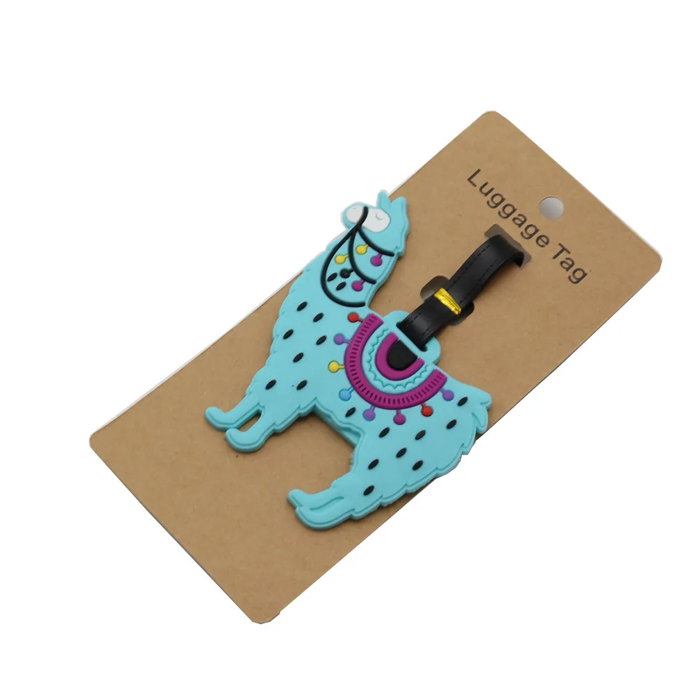 DEZEMIN Alpaca Luggage Tag Silicone Name Tag Holder
