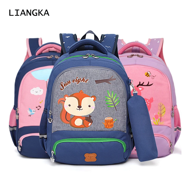 

LIANGKA Toddler Kids Schoolbag Backpacks Fox Deer Rabbit Printed Cartoon School Bag Backpack Cute Bagpack Mochila