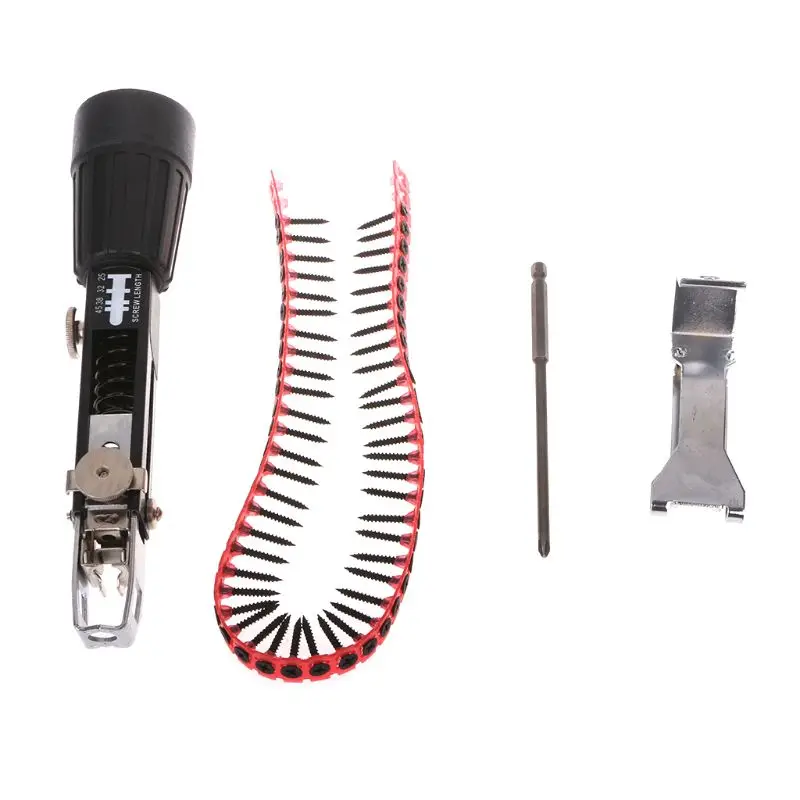 

Automatic Screw Spike Chain Nail Gun Adapter For Electric Drill Woodworking Tool Cordless Power Drill Attachment