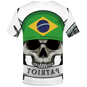 White Brazilian Flag T Shirt