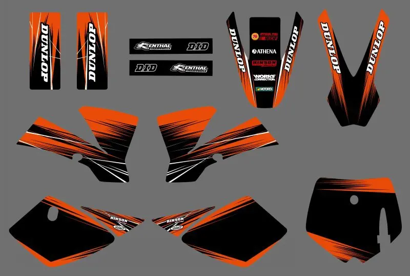 0539 (черный и оранжевый) новые графические наклейки для KTM 50 SX 2002 2003 2004 2005 2006 2007 2008 |