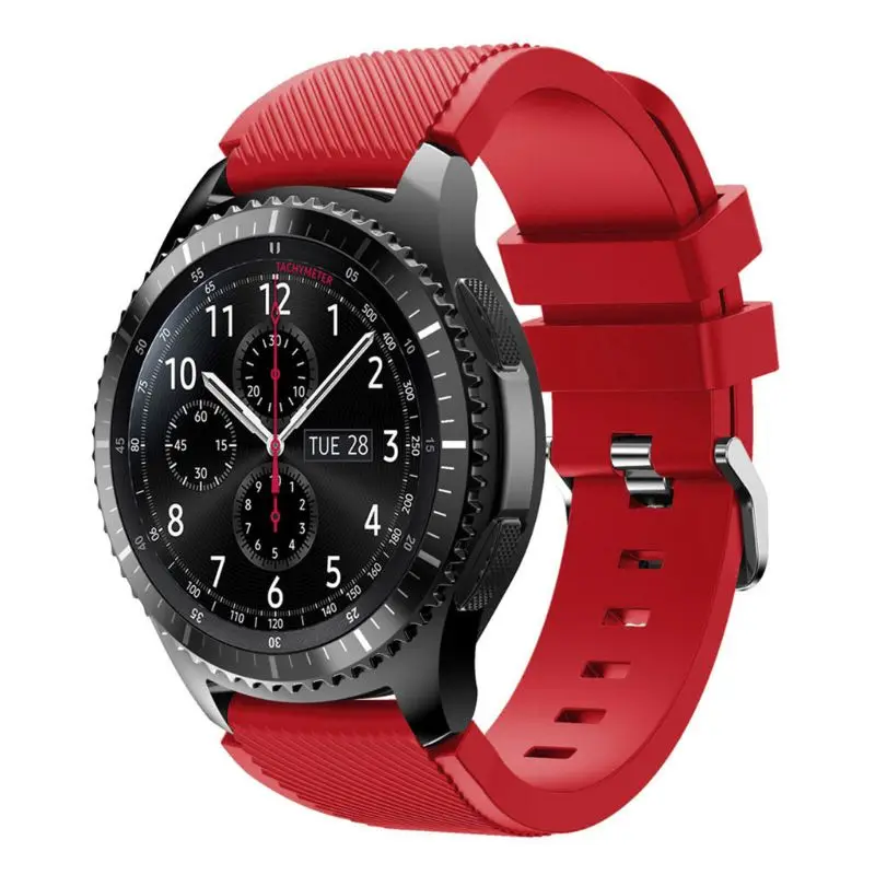 Сменный ремешок для часов samsung Galaxy Watch 46 мм/samsung gear S3/samsung gear 2 R380/samsung gear 2 Neo R381/samsung Live R382 - Цвет ремешка: Красный