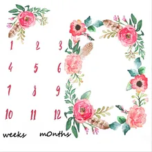 Детское одеяло-Ростомер, одеяло для фотосъемки новорожденных, цветочное фото, реквизит для фона, фон для младенцев, для выращивания ребенка, подарок для душа