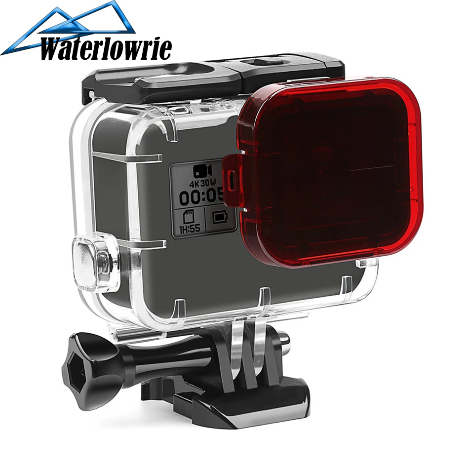 

Waterlowrie Waterproof Case Diving Filter Red Underwater Dive Filtors for GoPro Hero 7 6 5 Black