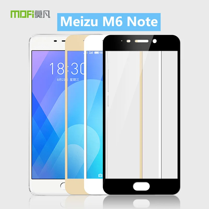 

For Meizu M6 Note Original MOFi 9H Full Cover Tempered Glass Screen Protector Film For Meizu M6 Note Toughened Glass