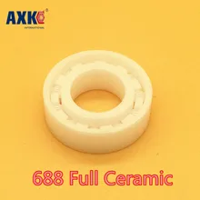 ФОТО 2018 real sale rodamientos axk 688 full ceramic bearing ( 1 pc ) 8*16*4 mm zro2 material 688ce all zirconia 618/8 ball bearings