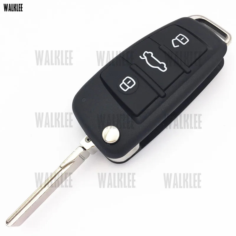 WALKLEE 434 МГц Автомобильный Дистанционный ключ 3 кнопки Подходит для Audi 8P0837220/8P0 837 220 для A3 S3 A4 S4 TT