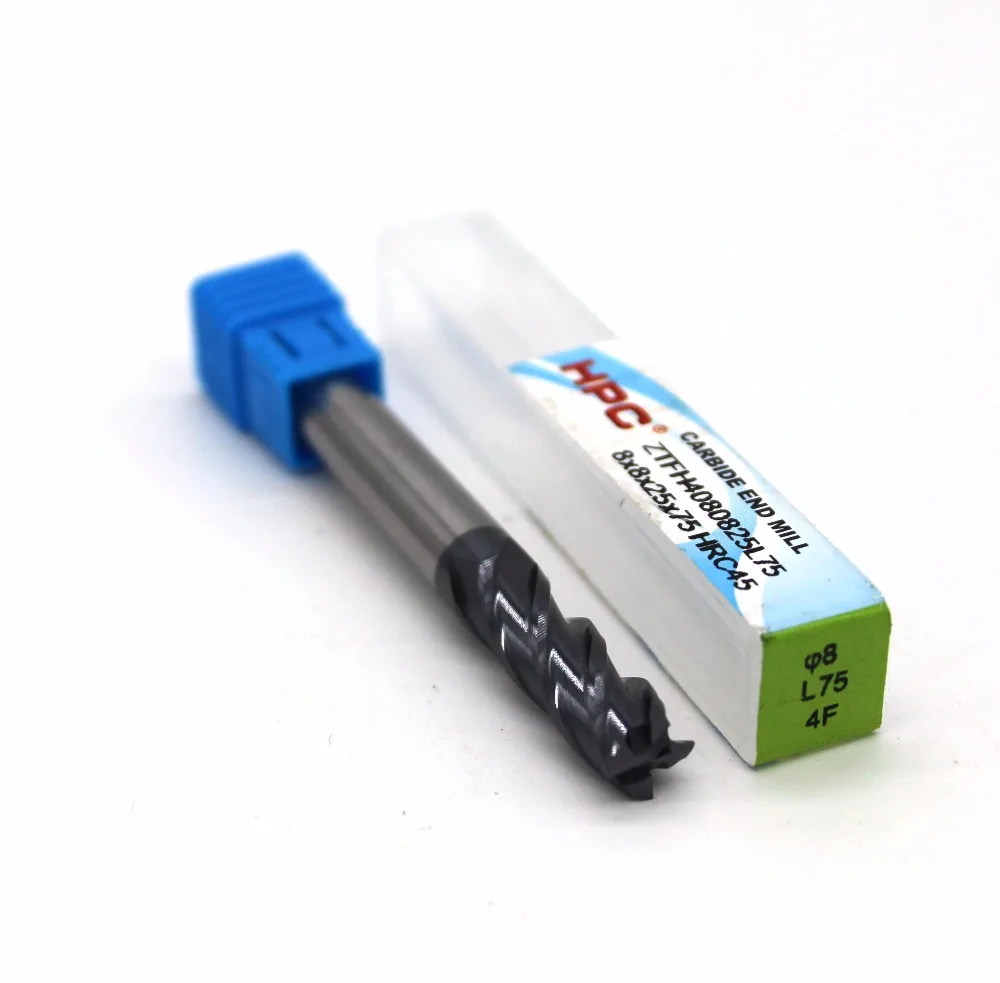 

router bit 8*8*30*100 of 4 flutes HRC 45 square flatted mill cutter tungsten carbide end mills CNC machine milling tools