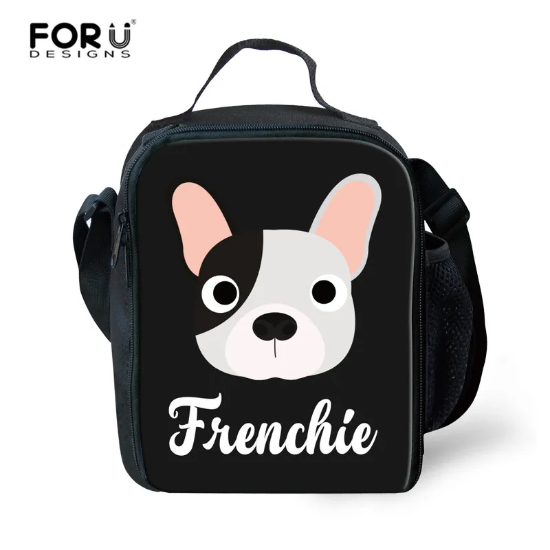 Z3858G FORUDESIGNS/Французский бульдог принт Lunchbag ручка милые Для женщин Ladies Девушки Дети Портативный Термосумка для пищи коробка сумка для пикника - Цвет: Z3858G