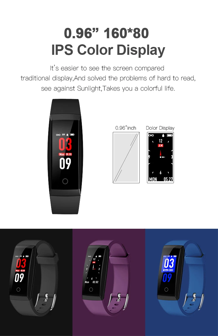 Высокое качество Smart Band IP67 воды Водонепроницаемый Smart Браслет Heart Rate SmartBand Фитнес трекер Смарт Браслет для Bluetooth