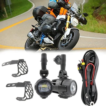 

1 Set Universal Motorcycle LED Auxiliary Fog Light Assemblie Driving Lamp 40W Headlight For BMW R1200GS/ADV/F800GS