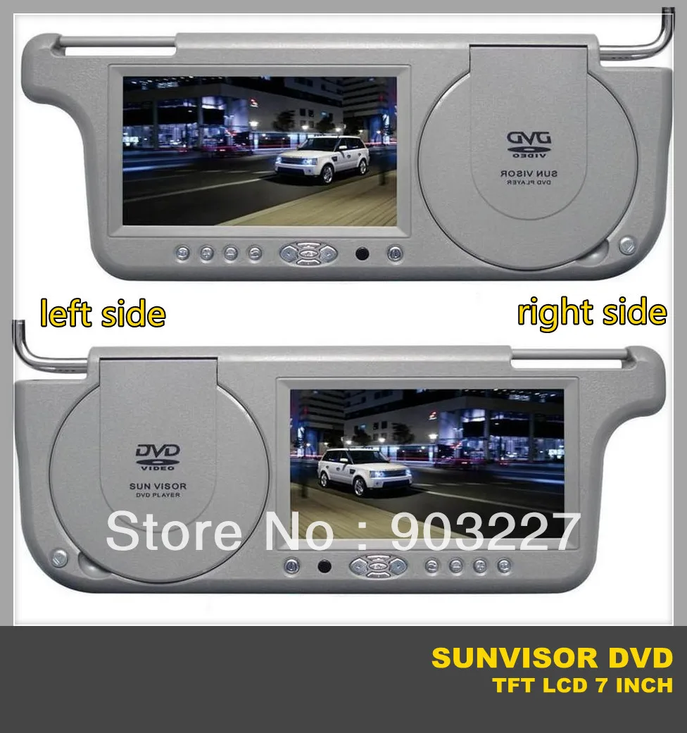 car dvd for sunvisor with analog television sun visor DVD player with 7