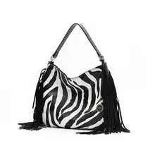 Tassel Big Bag Female Simple Shoulder Hobos Women Fashion Women Leather Handbags Tote