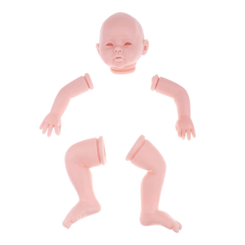 20' Unpainted Reborn Kits Newborn Baby Doll with Head 3/4 Arms Full Legs #5