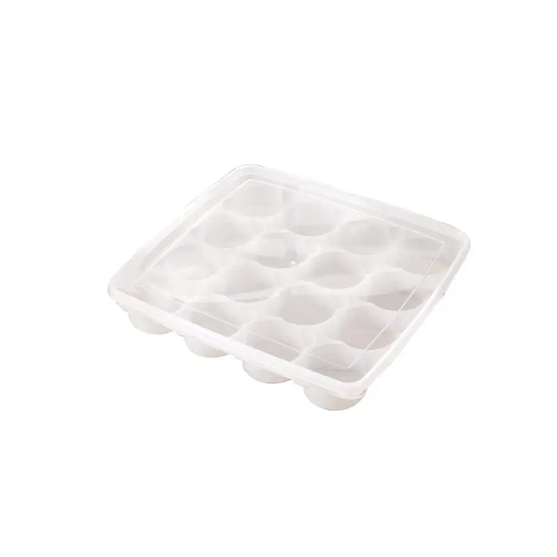 

Egg Holder 16 Cavity Food Storage Organizer Cupcake Sushi Holder Trays Egg Holder for Refrigerator (White)