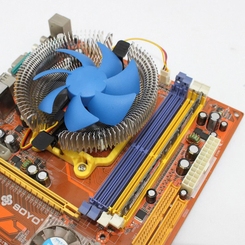 En-Labs 25dBA низкий уровень шума 3pin кулер для процессора с 90 мм съемным вентилятором для Intel LGA 775/LGA 1155X, для AM2/AM2+/AM3/FM1-синий