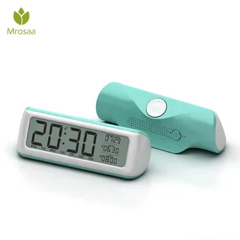 

Mrosaa Large LCD Digital Alarm Clock with Backlight Snooze desktop clock Button Easy Setting Green Table clocks For Kids