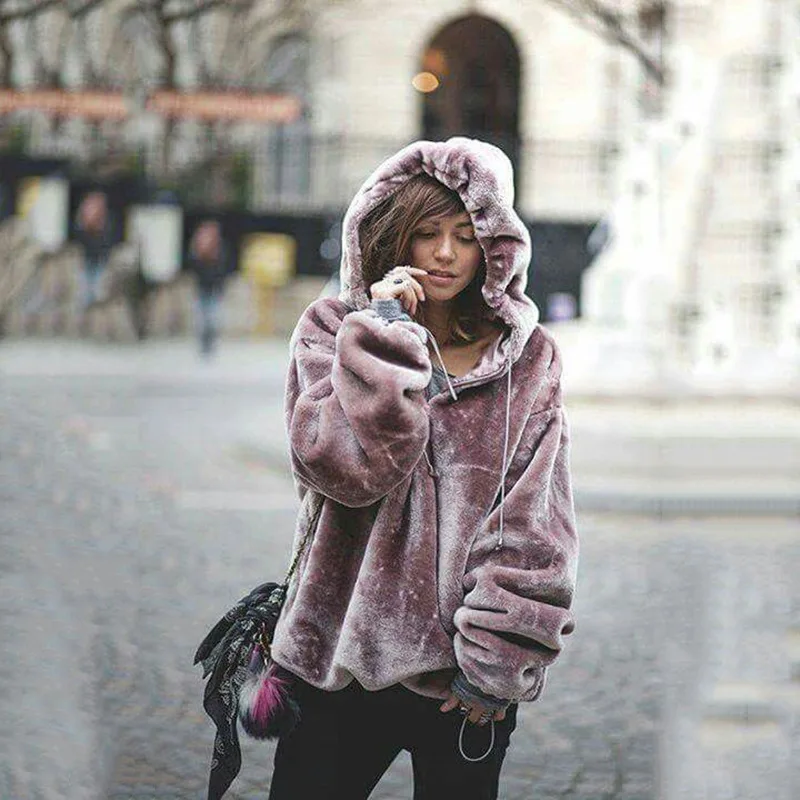 

Zogaa Hot Autumn Hooded Sweatshirt Women Oversized Long Sleeve Pockets Female Streetwear Tops Winter Plush Warm Coat Sweatshirts