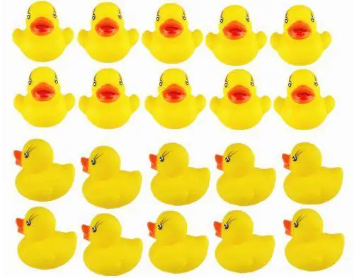 

20pcs Yellow Duck for Baby Bath Tub Bathing Rubber Squeaky Toys