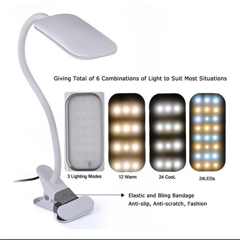 LumiParty затемнения светодиодный настольная лампа Клем Licht Tafellamp 5 Вт USB Powered глаз-забота настольные лампы светодиодный ночник