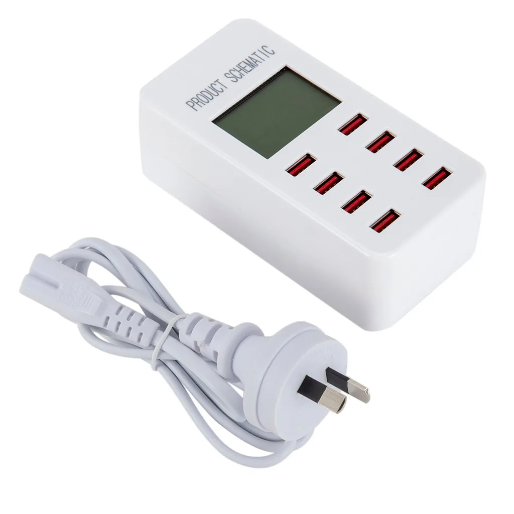 Зарядное устройство CARPRIE с 8 USB портами и светодиодным дисплеем 40 Вт|USB-хабы| |