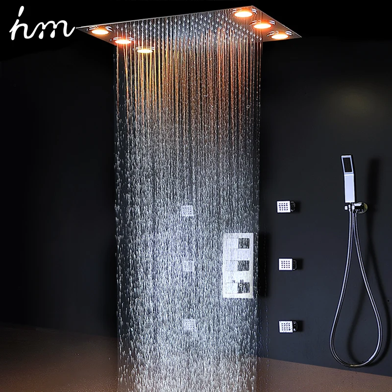 Koop Luxe Douche Set Elektrische Led Grote Regendouche