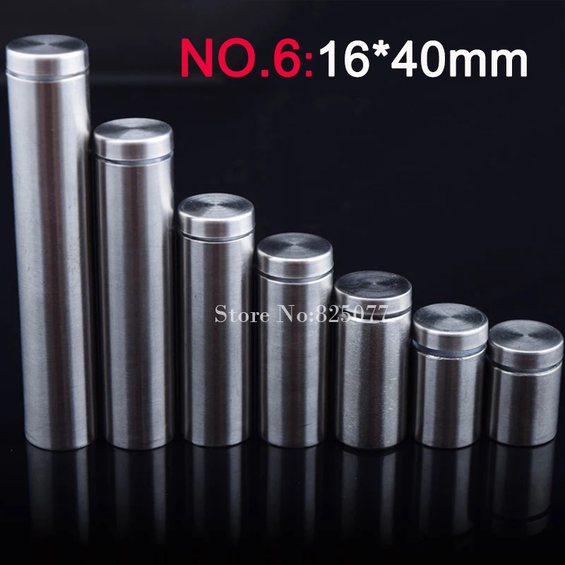 

Wholesale 500PCS 16*40mm Stainless Steel Fasteners Advertisement Glass Standoff Hollow Screw Glass Acrylic Display Screw KF838