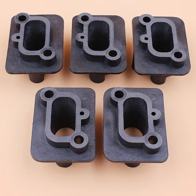 43CC Brush Cutter Parts 2-Pack Intake Manifold & Carburetor Base Connector For 40-5 43CC 52CC Brush Cutters - Replacement Parts With Gaskets 43CC Carburetor Connector