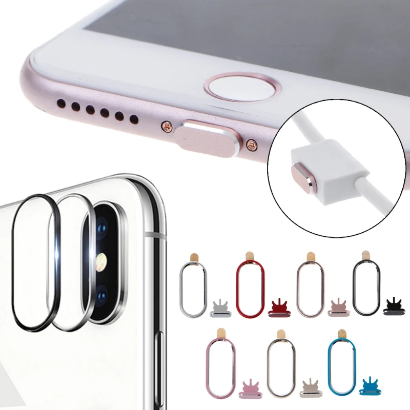 

Smart Phone Back Camera Lens Protective Cover Guard Circle Dust Plug For iPhone