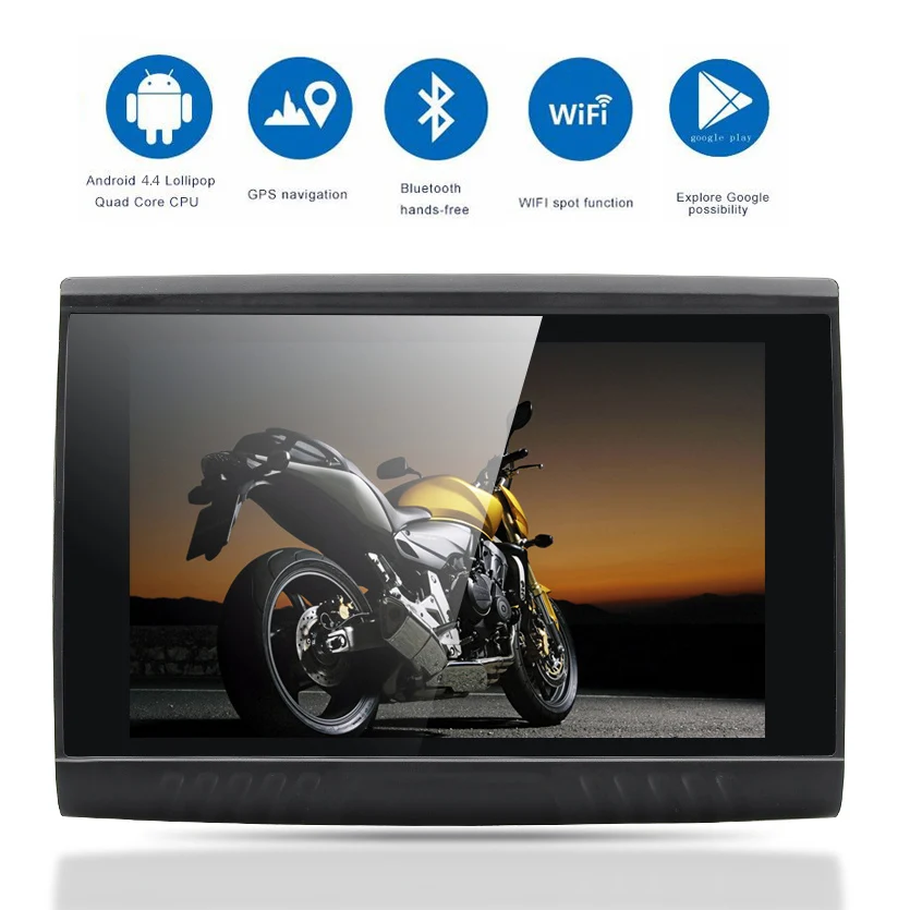 Android System APP 5 inch IPX5 Waterproof Motorcycle gps navigation