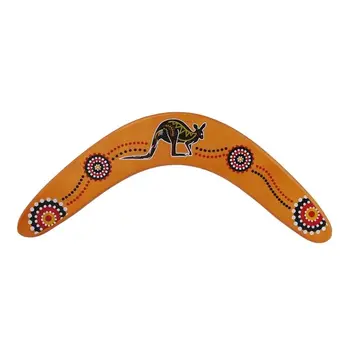 

Wooden V Shaped Boomerang Flying Disc Wooden Kangaroo Pattern Throw Catch Outdoor Entertainment Game Boomerang