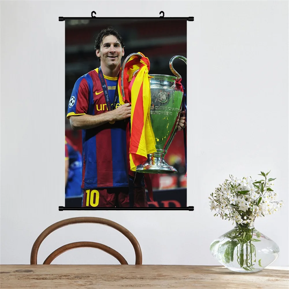 

Scroll Painting Lionel Messi Posters Wall Art Soccer Sport Wall Art Picture Canvas Prints Art Paintings For Living Room Decor