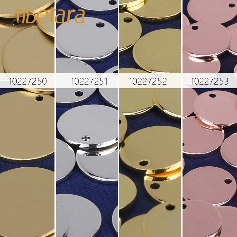 10pcs Plated Circle Disc Metal Stamping Blanks,18 gauge,1/2"(12 mm