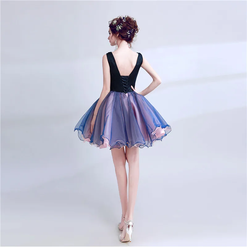 Purple Sexy Ball Gown V-neck Lace Flowers Appliques Pearls Short Evening Dresses Bride Banquet Party Prom Dress XK54 Purple Sexy Ball Gown V-neck Lace Flowers Appliques Pearls Short Evening Dresses Bride Banquet Party Prom Dress XK54
