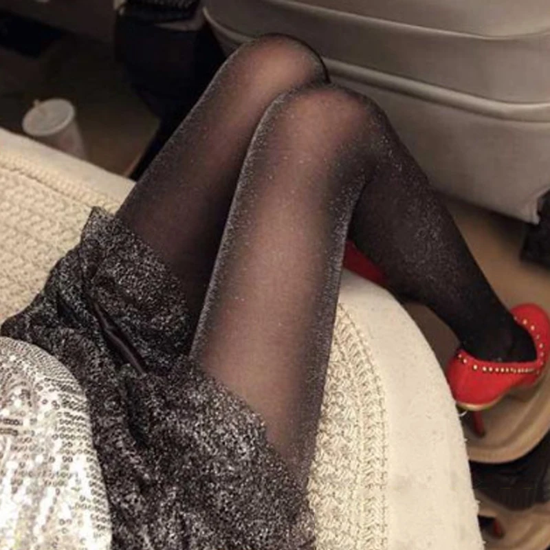 

Do re mi Ladies Sexy Silver Silk Pantyhose Slim Sexy Flashing Silver Onion Bright Silk Black Pearl Stockings Sexy Pantyhose