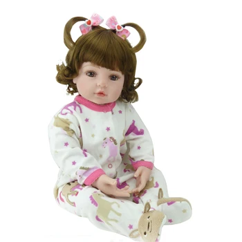 

2019 New Cute Silicone Doll Adora Girl Doll Sweet Doll Birhtday Gift Toys For Girls Curly Wig Hair Lovely Doll Toy