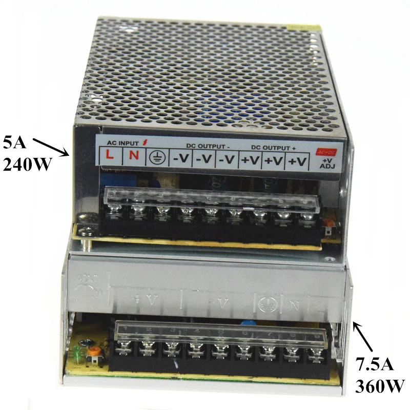AIFENG импульсный источник питания переменного тока 220 в 110 В в постоянный ток 48 В 5A 240 Вт 7.5A 360 Вт Светодиодный драйвер переключатель питания адаптер для светодиодной ленты светильник