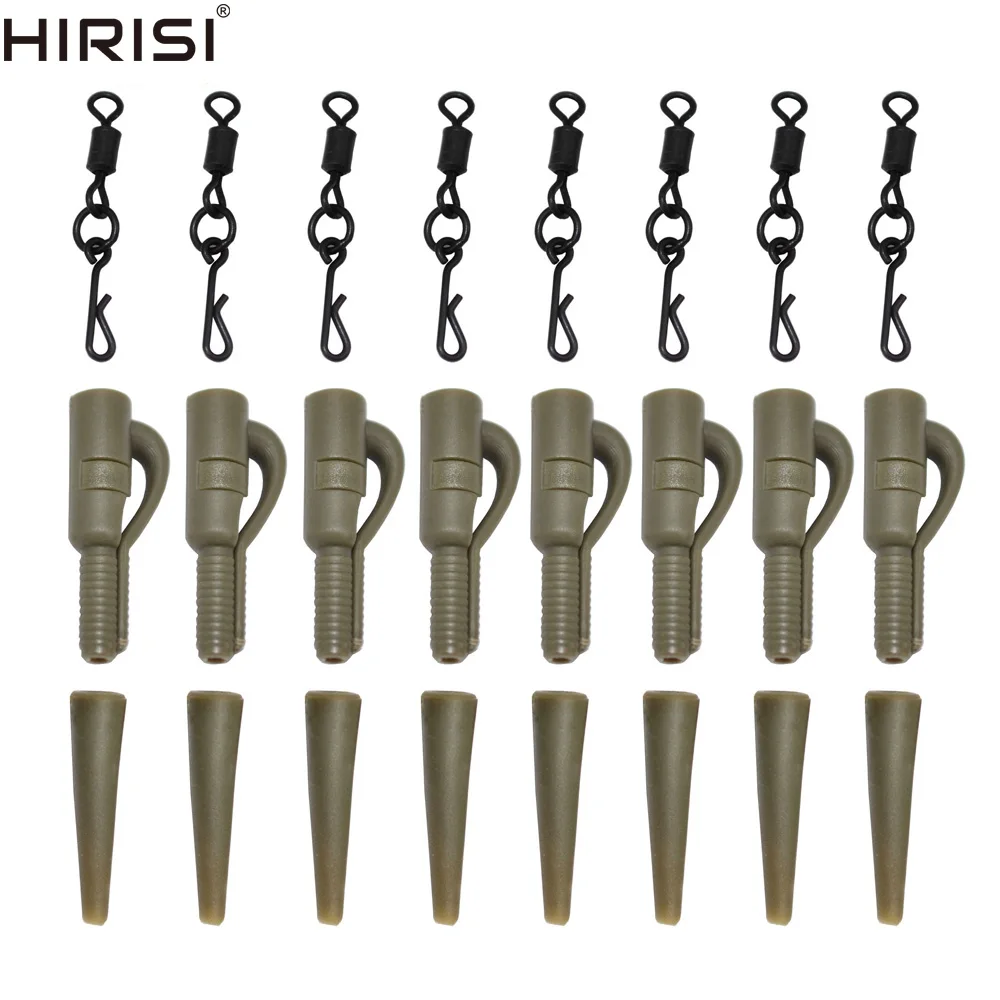 

45pcs Quick Change Swivels Carp Safety Lead Weights Clips Fishing Tackle Rigs